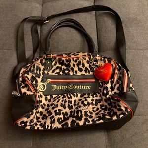 leopard print rare juicy couture oversized purse